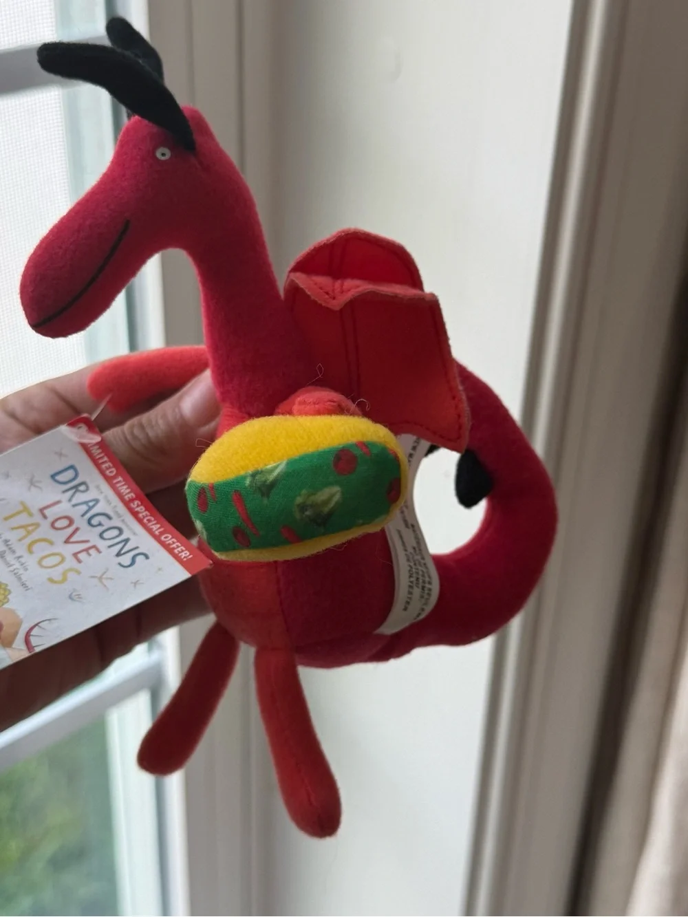 Dragons Love Tacos Red Dragon Plush w/ Tags